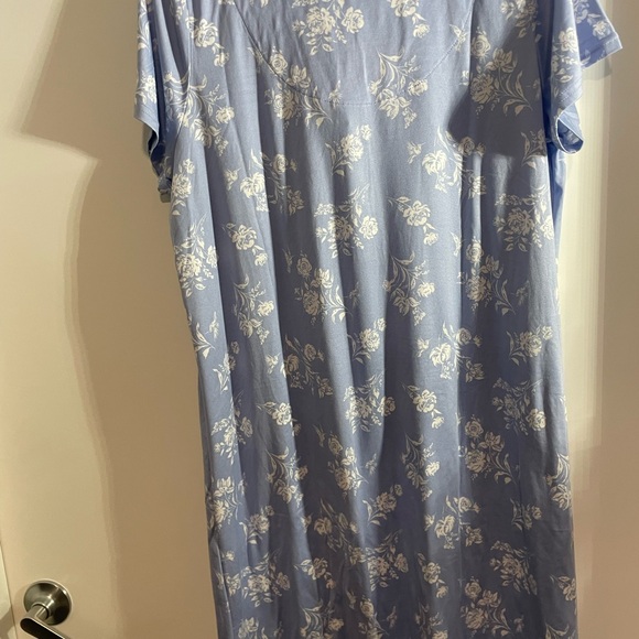 Laura Ashley Blue Floral Nightgown - Picture 2 of 4